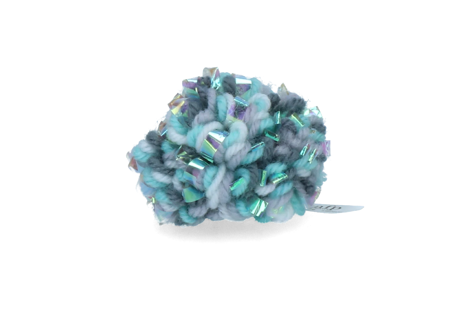 Kulka z włóczki dla kota z kocimiętką i szeleszczącym dźwiękiem, 7 x 7 x 7 cm – AFP Knotty Habit - Yarn Crinkly Ball - obrazek 1