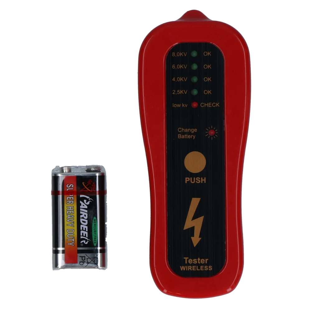 Tester ogrodzenia elektrycznego z 4 poziomami LED, bez sondy uziemiającej – Gobel - obrazek 1