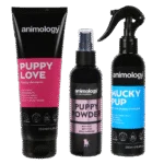 Zestaw do pielęgnacji szczeniąt: szampon, mgiełka do ciała i spray do sierści, 3 produkty – Animology My First Puppy Pack - obrazek 3