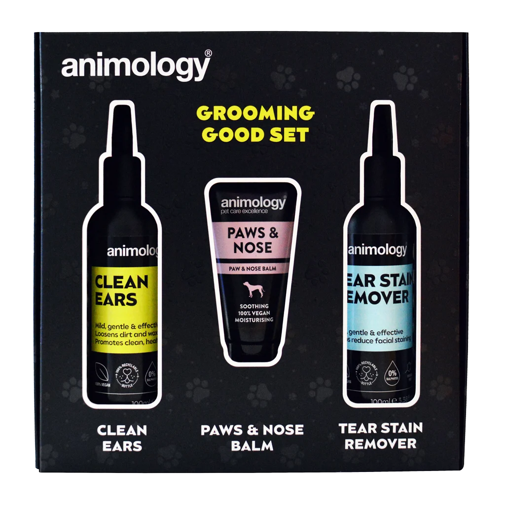 Zestaw do pielęgnacji uszu, oczu, opuszek łap i nosa psa, 3 produkty – Animology Grooming Good Set - obrazek 1
