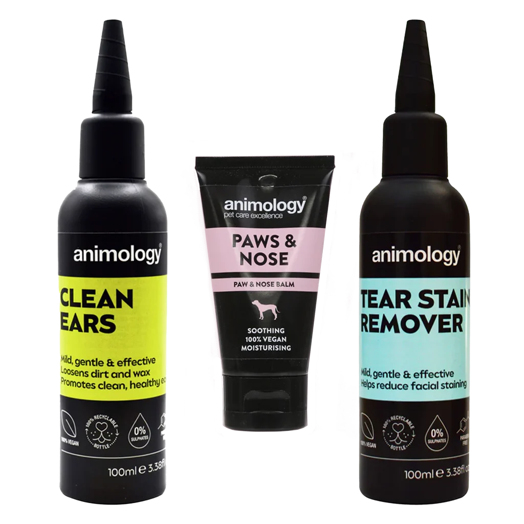 Zestaw do pielęgnacji uszu, oczu, opuszek łap i nosa psa, 3 produkty – Animology Grooming Good Set - obrazek 3