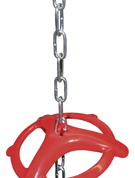Kółko do gryzienia dla świń z łańcuchem do zawieszania, 18 cm