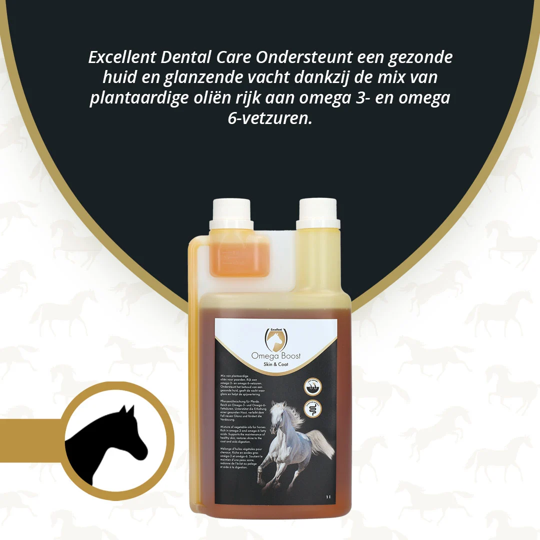 Olej roślinny dla koni z kwasami omega 3 i 6, 1 l – Excellent Horse Omega Boost - obrazek 2