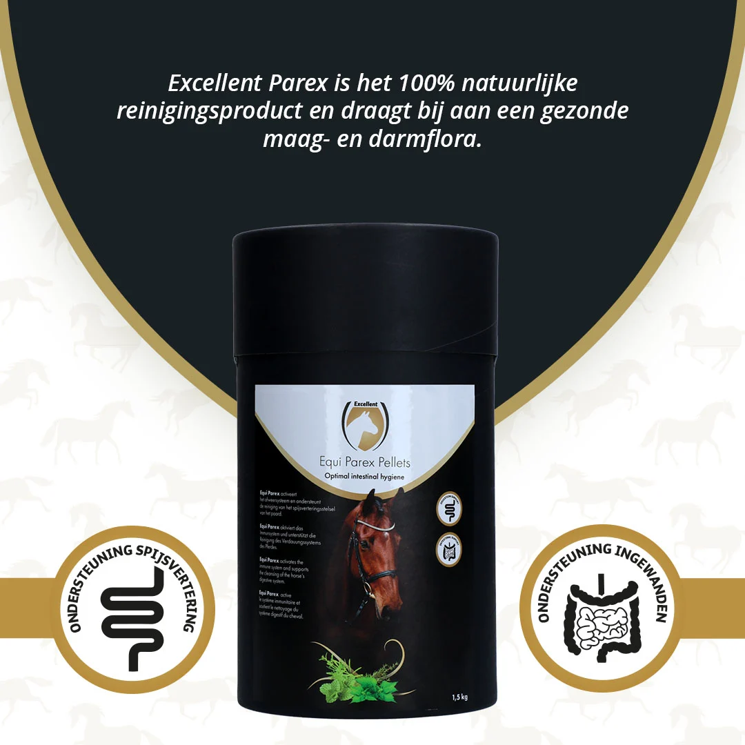Ziołowy suplement dla koni z czosnkiem i miętą, 1,5 kg – Excellent Horse Parex - obrazek 2