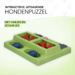 Łamigłówka dla psa na karmę suchą i przysmaki z antypoślizgowymi nóżkami – Eat Slow Live Longer Puzzle Squared - obrazek 3