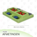 Łamigłówka dla psa na karmę suchą i przysmaki z antypoślizgowymi nóżkami – Eat Slow Live Longer Puzzle Squared - obrazek 4
