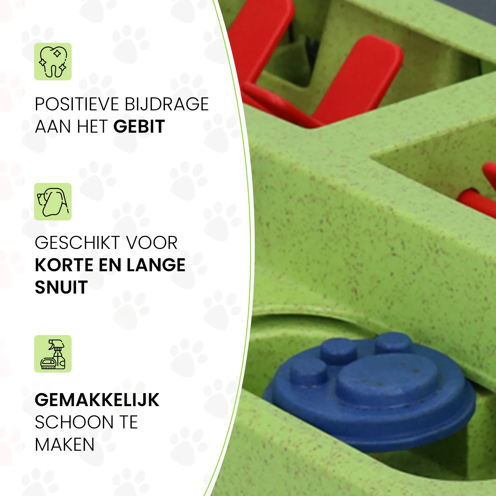 Łamigłówka dla psa na karmę suchą i przysmaki z antypoślizgowymi nóżkami – Eat Slow Live Longer Puzzle Squared - obrazek 5