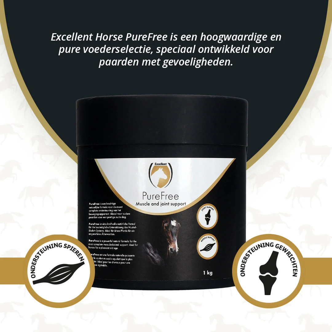 Suplement na stawy dla koni z MSM i kurkumą, 1 kg – Excellent Horse PureFree - obrazek 2