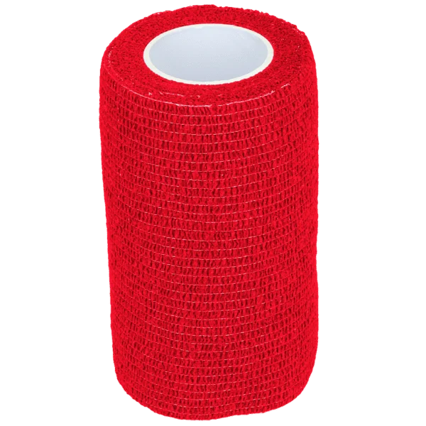 Samoprzylepny bandaż na nogi i kopyta, 10 cm, czerwony – Excellent Bandage Animal Profi