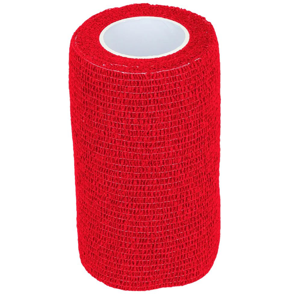 Samoprzylepny bandaż na nogi i kopyta, 10 cm, czerwony – Excellent Bandage Animal Profi - obrazek 1