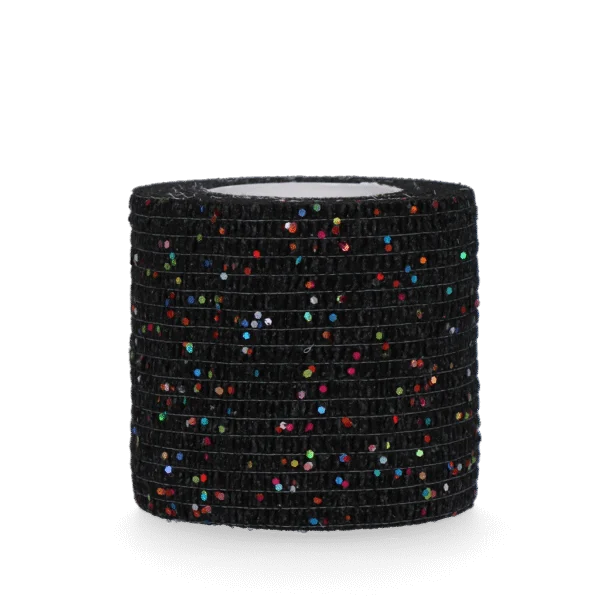 Samoprzylepny bandaż z brokatem, 5 cm, czarny – Excellent Animal Glitter Bandage Profi