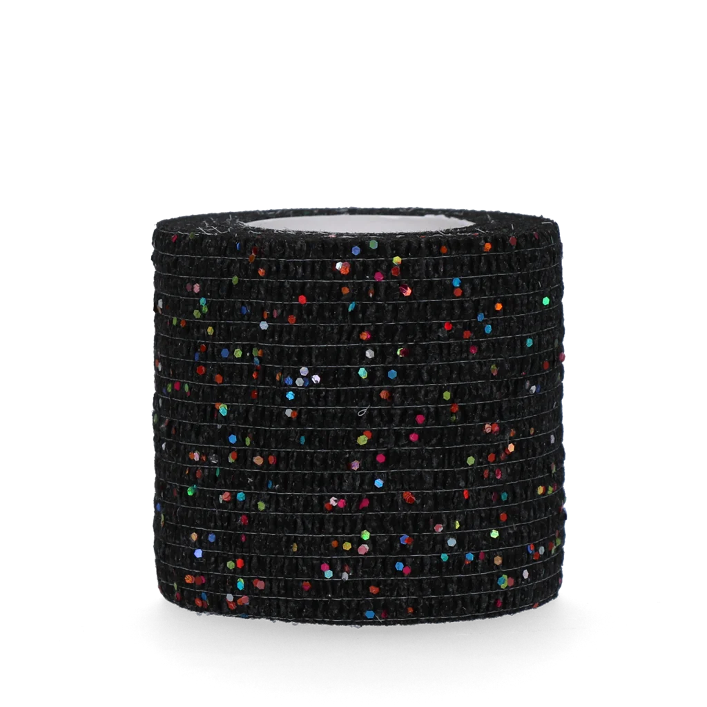 BAND0000NL.png Samoprzylepny bandaż z brokatem, 5 cm, czarny – Excellent Animal Glitter Bandage Profi - obrazek 1