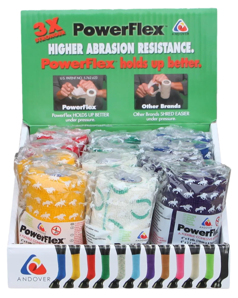 Bandaż dla koni, niebieski, szerokość 10 cm i długość 4,5 m – Andover Healthcare PowerFlex - obrazek 2