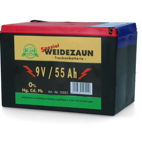 Bateria do elektryzatora 9 V, 55 Ah, 11,5 x 16,5 x 11,2 cm – ZoneGuard EG super