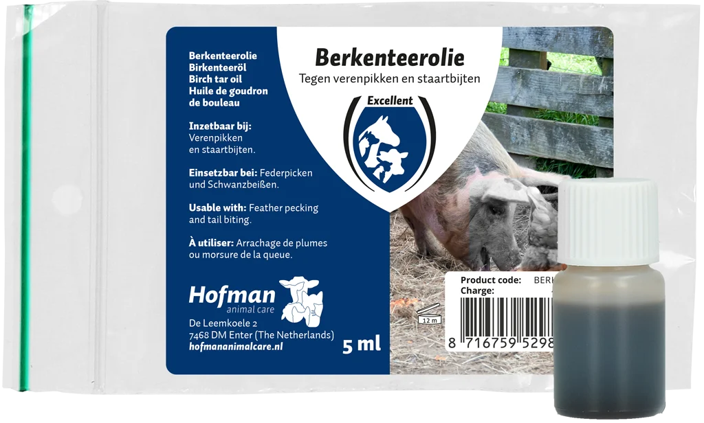 Olejek dziegciowy z brzozy na obgryzanie ogonów – Excellent - obrazek 1