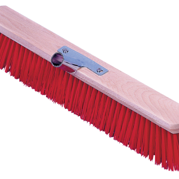 Miotła stajenna Euro Stal z czerwonym włosiem PVC, 80 cm