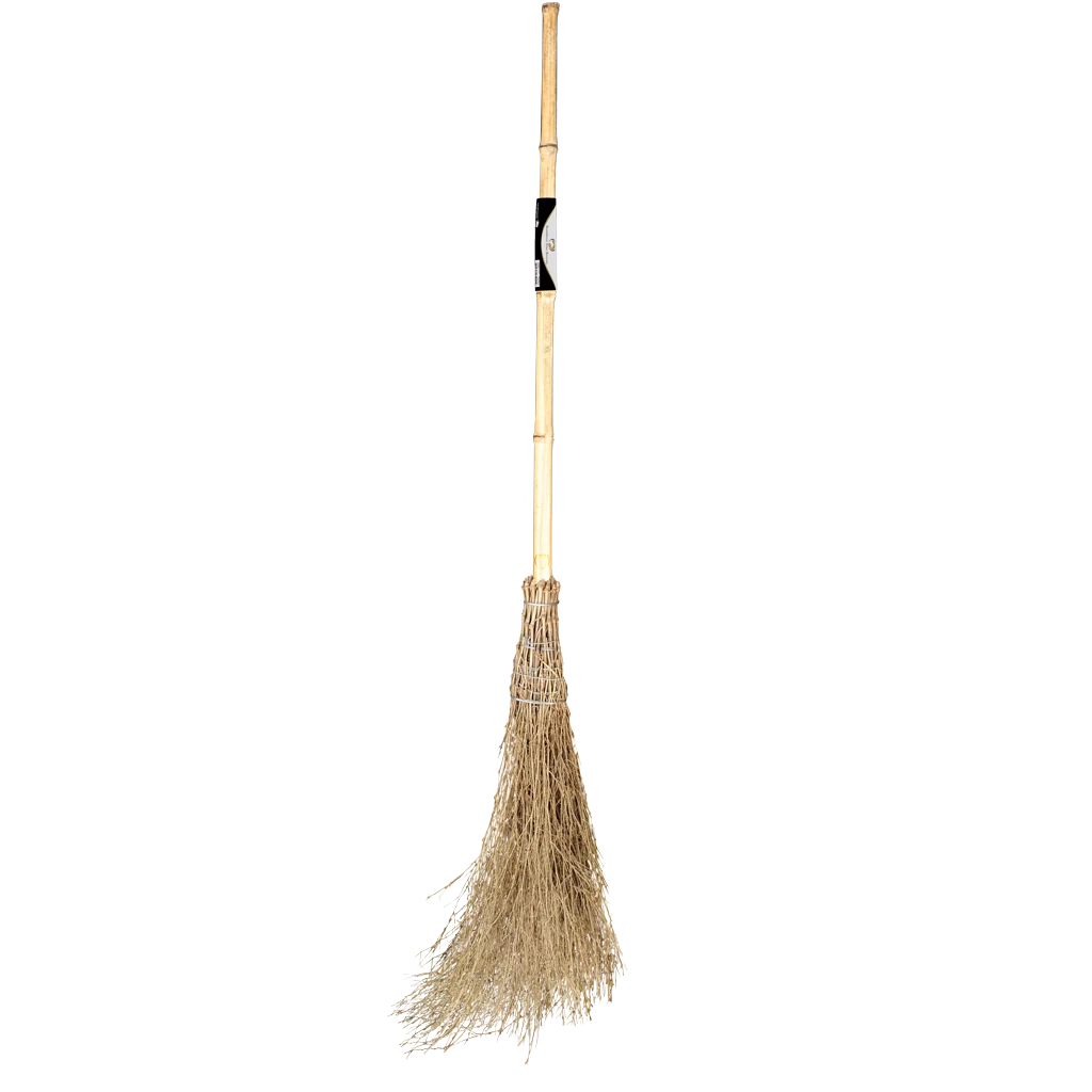 Miotła do zamiatania z bambusowym trzonkiem i gałązkami brzozowymi, 180 cm – Excellent Horse Bamboo Rijsbezem - obrazek 1