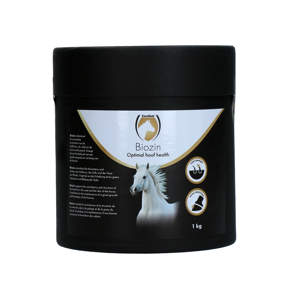 Suplement biotynowy na kopyta koni o smaku jabłkowym, 1 kg – Excellent Horse Biozin - obrazek 1