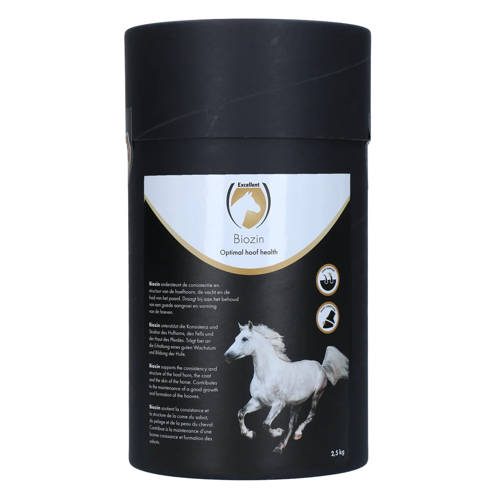 Suplement biotynowy na kopyta koni o smaku jabłkowym, 2,5 kg – Excellent Horse Biozin - obrazek 1