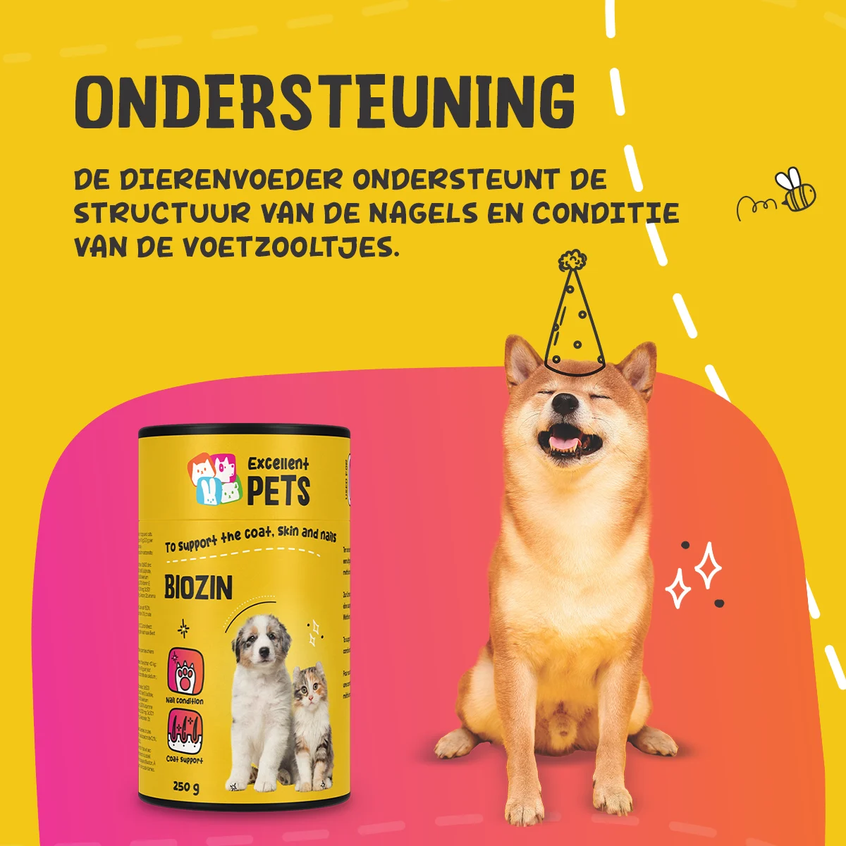 Suplement na sierść dla psów i kotów z biotyną, 250 g – Excellent Pets Biozin - obrazek 5