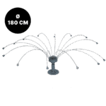 Zabezpieczenie przed ptakami z obracającymi się prętami ze stali nierdzewnej, Ø 180 cm – Birdshield Longlegs