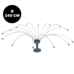 Ochrona przed ptakami z obracającymi się prętami ze stali nierdzewnej, Ø 240 cm – Birdshield Longlegs