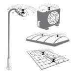Ochrona przed ptakami z obracającymi się prętami ze stali nierdzewnej, Ø 240 cm – Birdshield Longlegs - obrazek 4