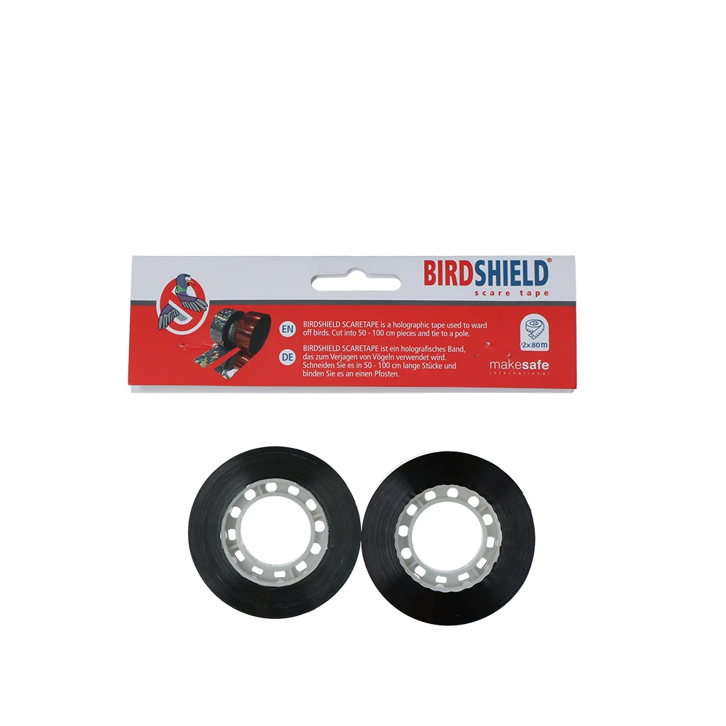 Odblaskowa taśma odstraszająca ptaki, 2 rolki po 80 m – Birdshield Scare Tape - obrazek 4
