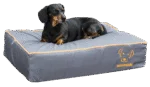 Legowisko dla psa z impregnowaną górną powierzchnią i antypoślizgowym spodem, szare, S, 65 x 50 cm – Bodyguard Royal Bed