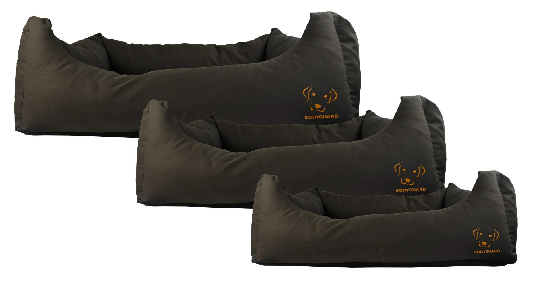 Legowisko dla psa z impregnowaną górną częścią i antypoślizgowym spodem, czarne, S, 65 x 55 cm – Bodyguard Sofa Bed - obrazek 3
