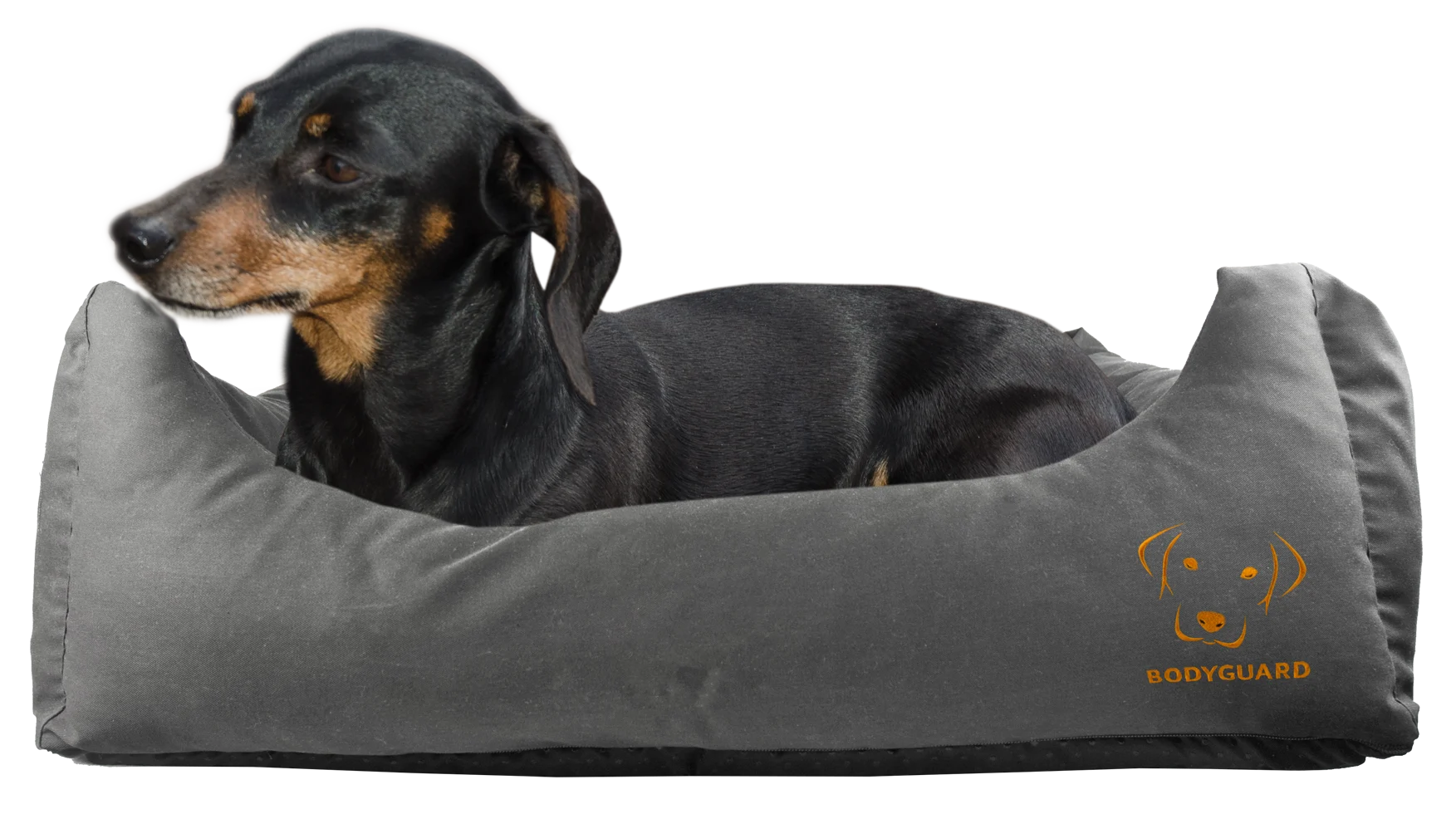 Legowisko dla psa z impregnowaną powierzchnią i antypoślizgowym spodem, szare, S 65 x 55 cm – Bodyguard Sofa Bed - obrazek 1