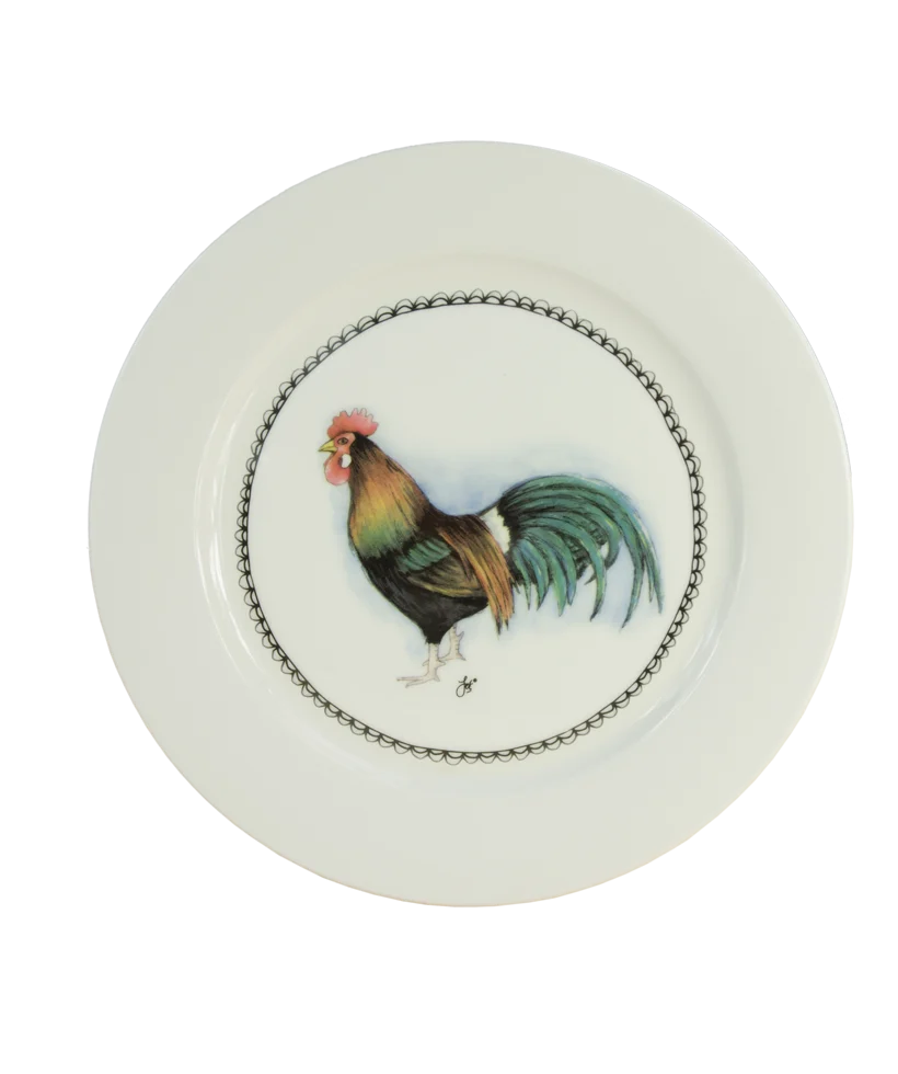 Talerz śniadaniowy z kogutem, Ø 21 cm – Boerenwinkel - obrazek 1