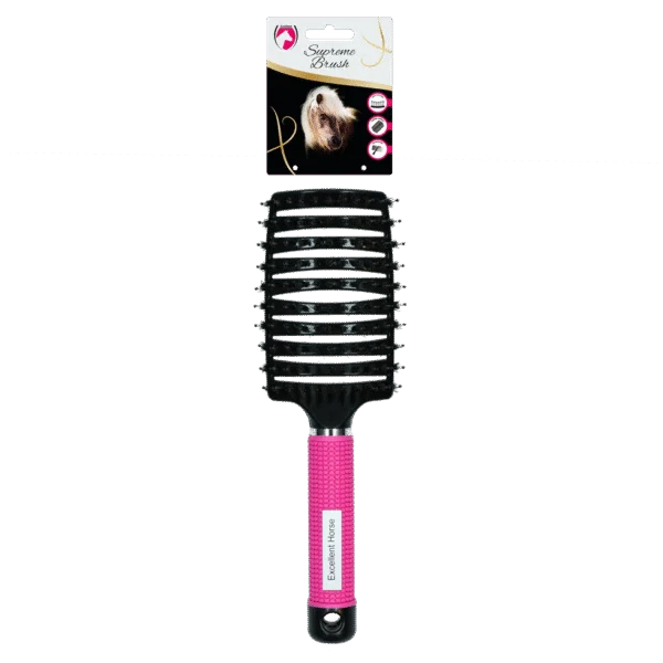 Szczotka do grzywy, 24,5 cm, różowa – Excellent Horse Supreme Brush