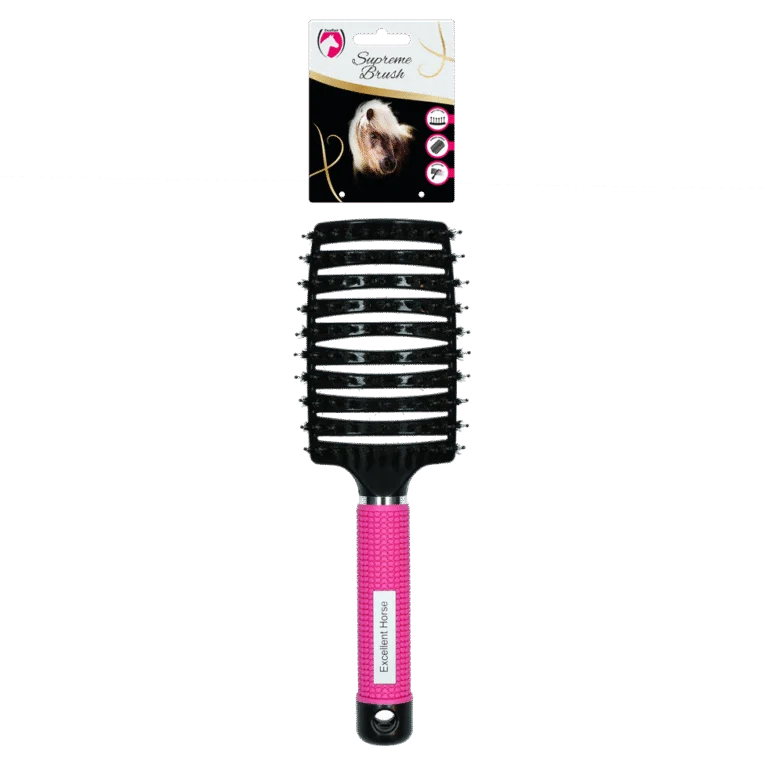Szczotka do grzywy, 24,5 cm, różowa – Excellent Horse Supreme Brush