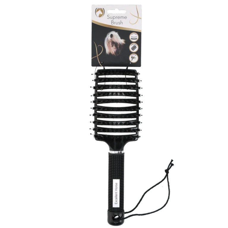 Szczotka do rozczesywania grzywy, 24,5 cm, czarna – Excellent Horse Supreme Brush