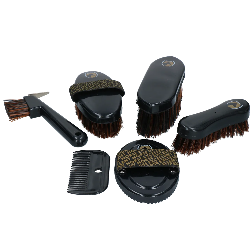 Zestaw do pielęgnacji dla młodych jeźdźców z plecakiem, 200 gumek – Excellent Horse Grooming Set Junior - obrazek 5