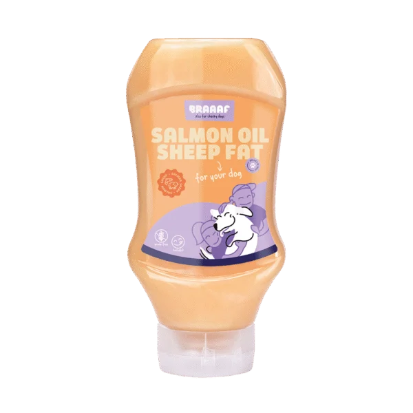 Sos do karmy z olejem z łososia i tłuszczem baranim, 500 ml – Braaaf Dog Food Sauce