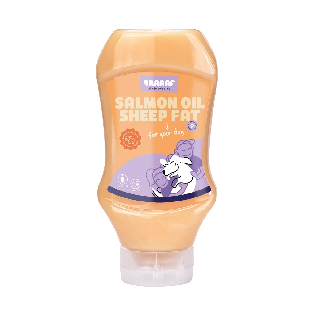 Sos do karmy z olejem z łososia i tłuszczem baranim, 500 ml – Braaaf Dog Food Sauce - obrazek 1