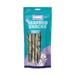 Pałeczki do żucia z łososia, suszone na powietrzu, 20 cm, 8 sztuk – Braaaf Seafood Salmon roll sticks