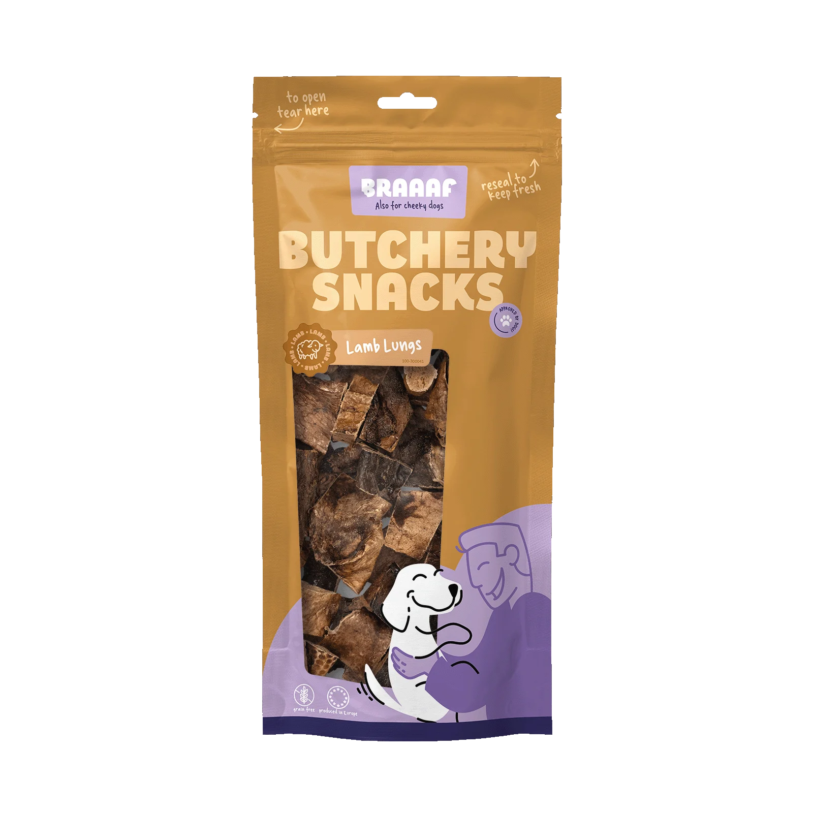 BRAA300041.png Przysmak dla psa, płuca jagnięce, 85 g – Braaaf Butchery - obrazek 1