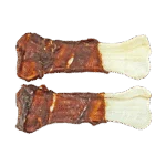 Prasowana kość do żucia z kaczką, 12,5 cm, 2 sztuki – Braaaf Rawhide Pressed Bone - obrazek 3