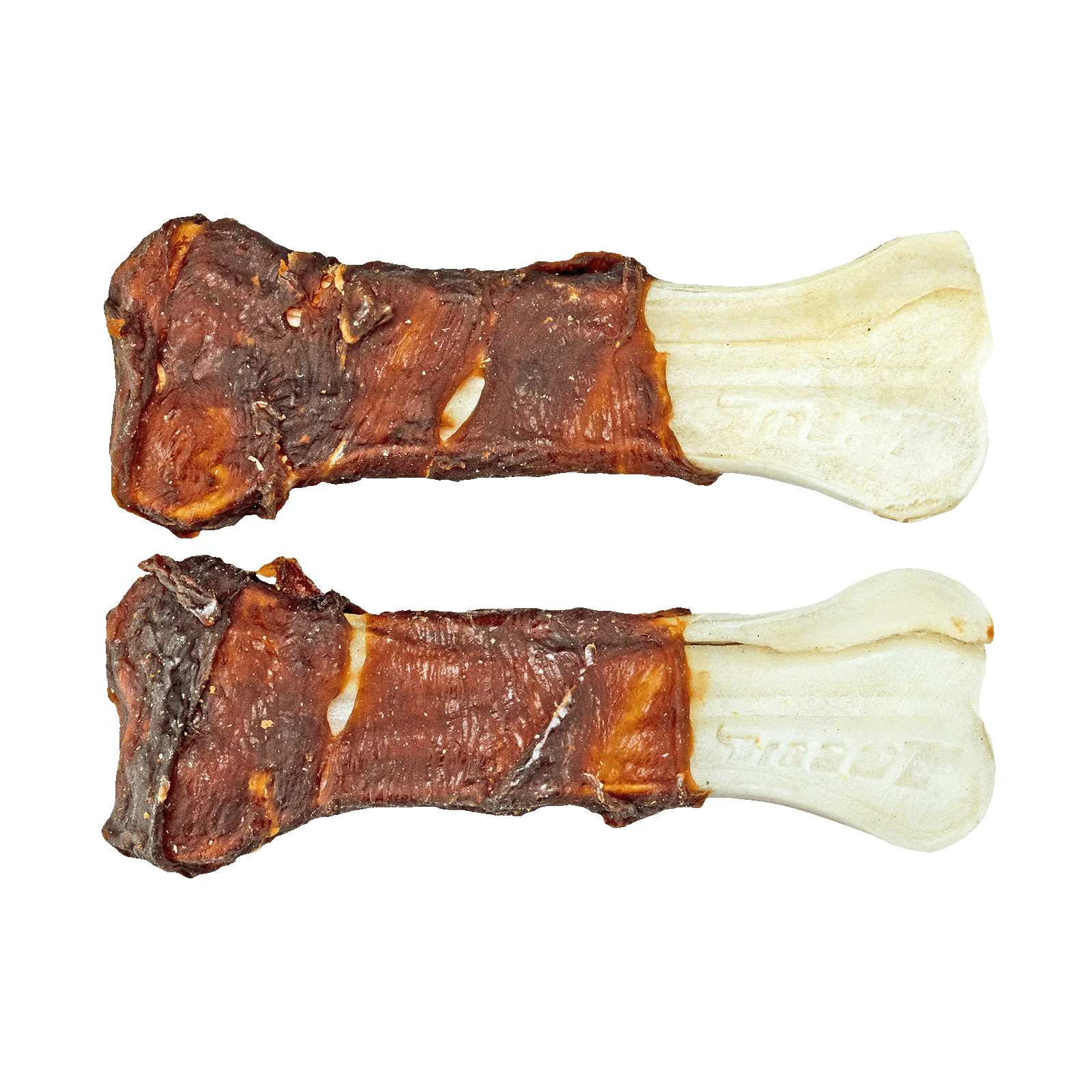 Prasowana kość do żucia z kaczką, 12,5 cm, 2 sztuki – Braaaf Rawhide Pressed Bone - obrazek 3