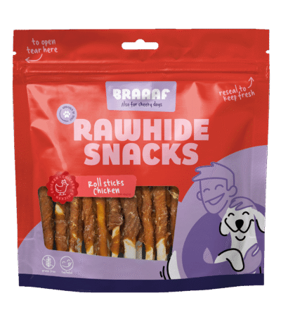 Gryzaki z kurczakiem, 30 sztuk – Braaaf Rawhide Roll Sticks