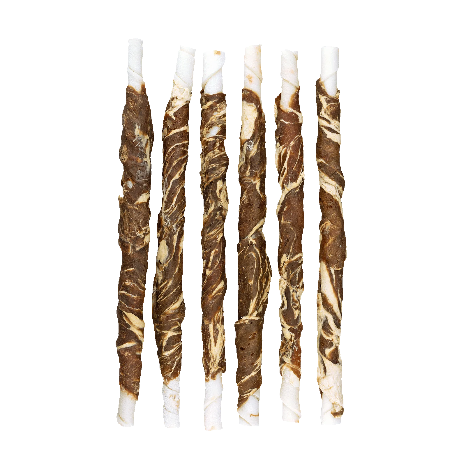 Gryzak ze skóry bawolej z jagnięciną i rybą, 21 cm, 6 sztuk – Braaaf Rawhide Twister - obrazek 3