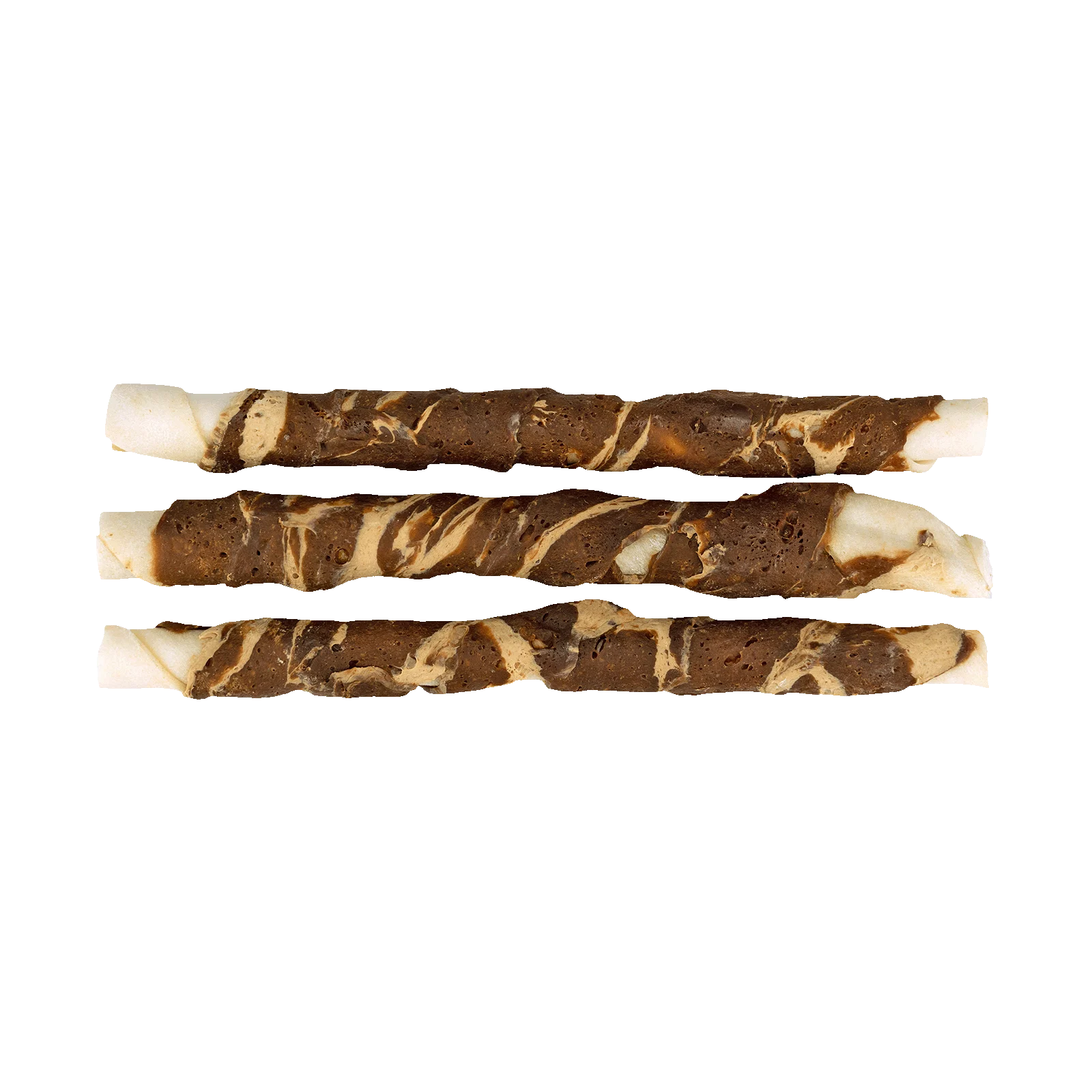 Przysmak do żucia ze skóry bawolej z jagnięciną i rybą, 21 cm, 3 sztuki – Braaaf Rawhide Twister - obrazek 2