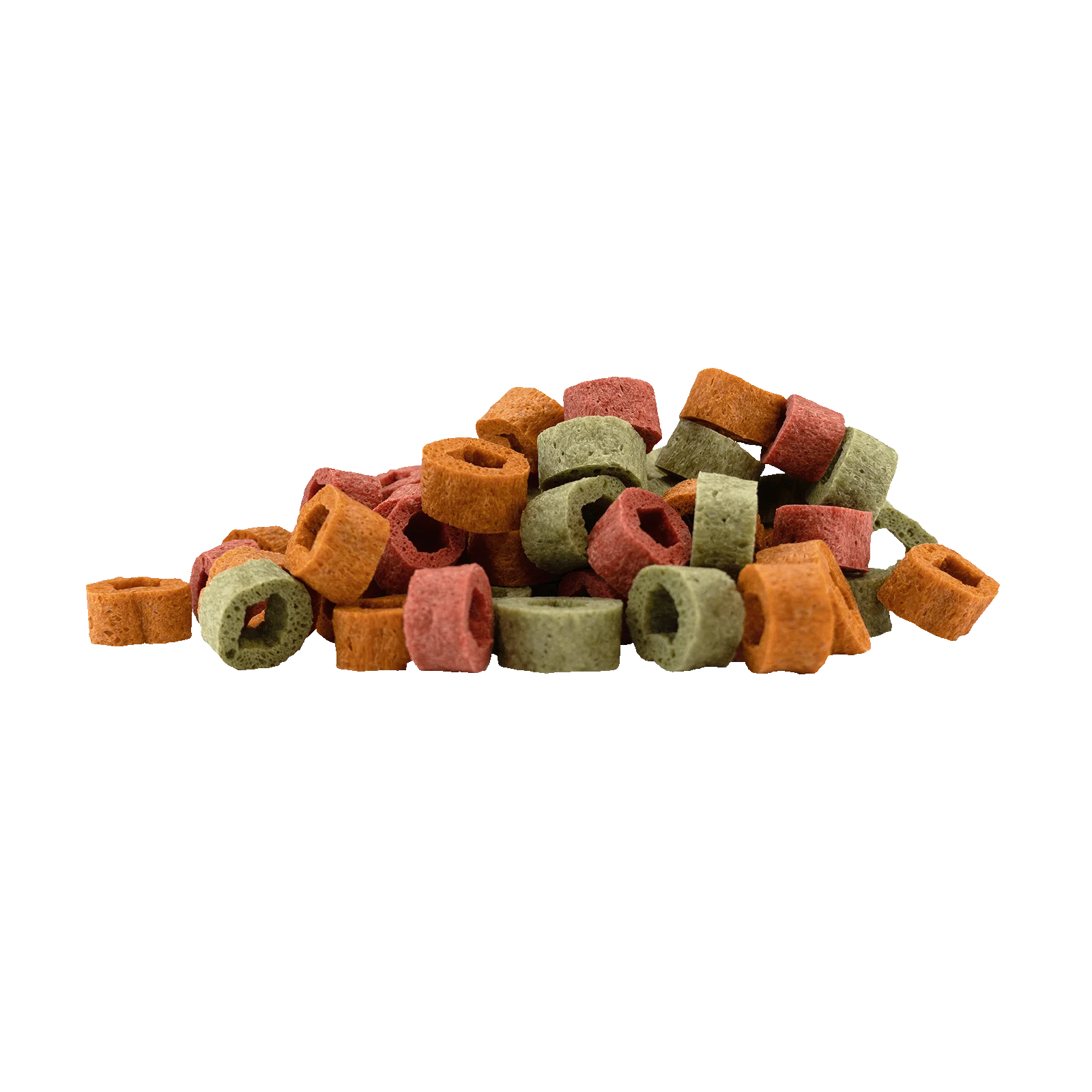 Wegańskie przysmaki dla psów ze szpinakiem, dynią i burakiem, 1 cm – Braaaf Vegan Snack Mixed Hoops - obrazek 2