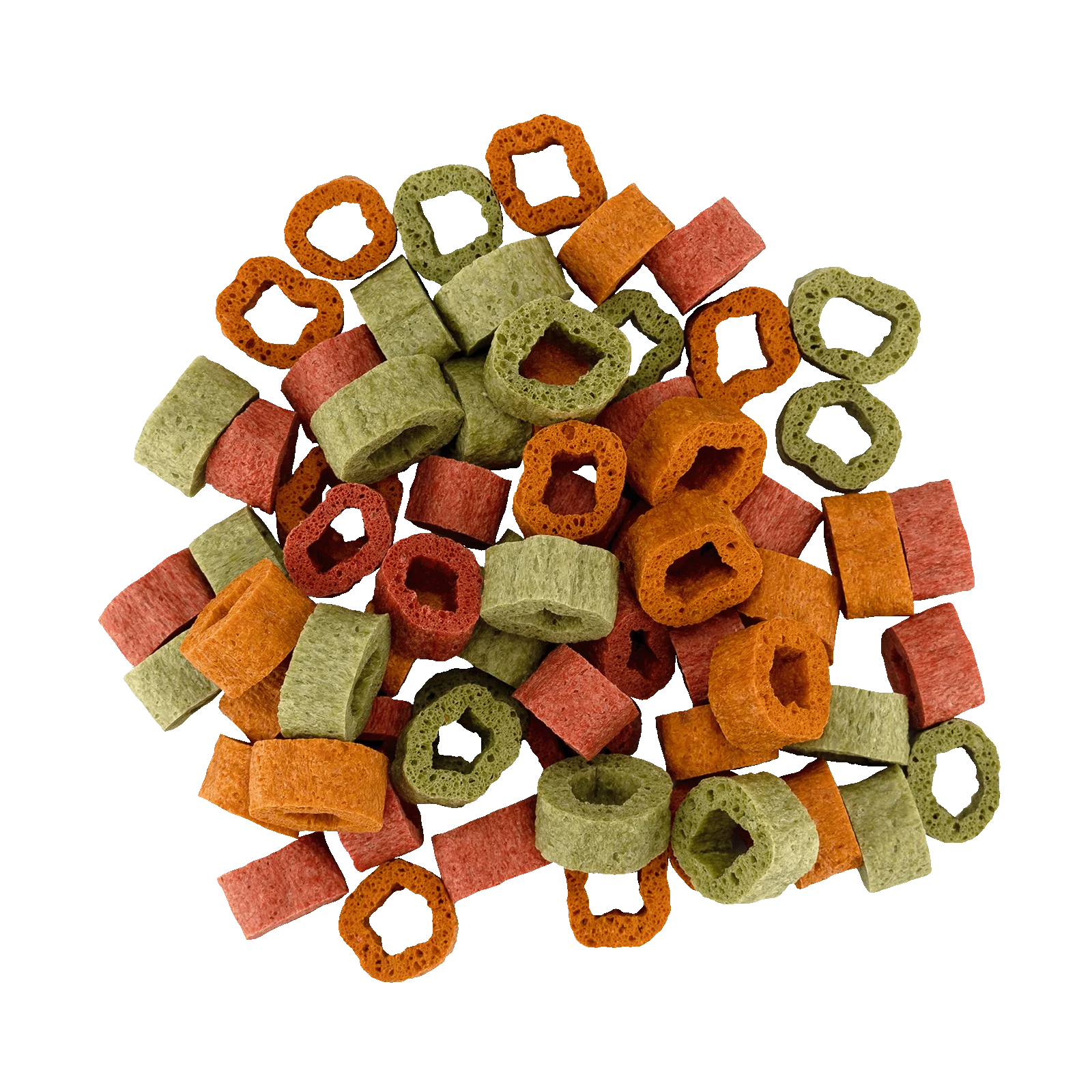Wegańskie przysmaki dla psów ze szpinakiem, dynią i burakiem, 1 cm – Braaaf Vegan Snack Mixed Hoops - obrazek 3