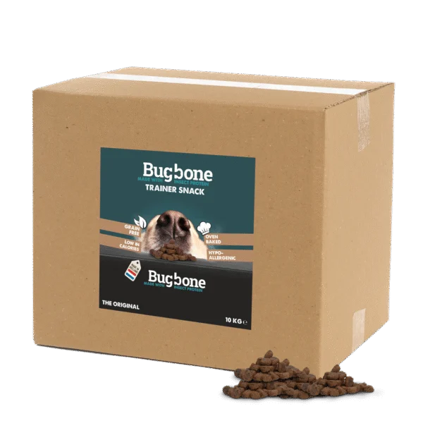 Przysmak treningowy dla psów z białkiem owadów, opakowanie zbiorcze 10 kg – Bugbone Trainer Snack