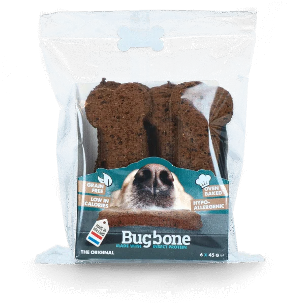 Przysmak dla psa z białkiem owadów, 6 sztuk po 45 g – Bugbone Large