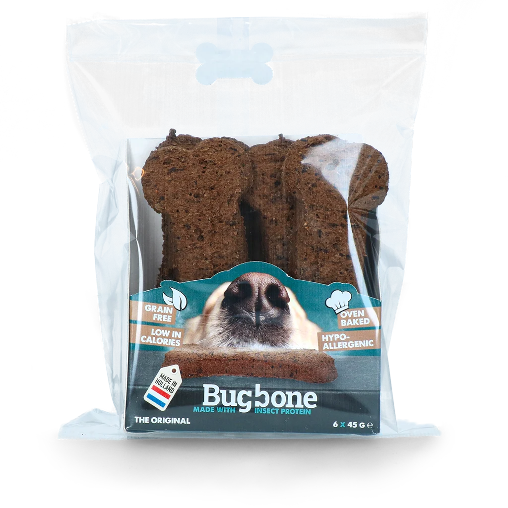 Przysmak dla psa z białkiem owadów, 6 sztuk po 45 g – Bugbone Large - obrazek 1
